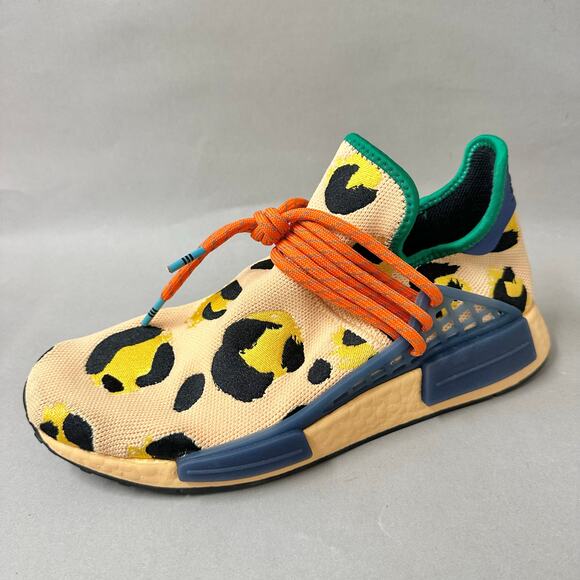 adidas x Pharrell Hu NMD Sneakers in Animal Print Amber Mens US Size 9 - Picture 1 of 16